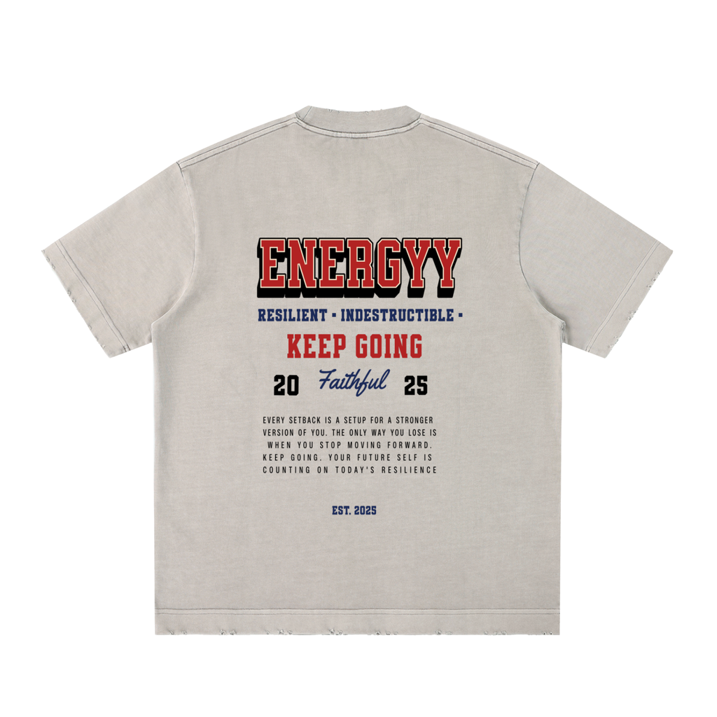 Heavyweight Vintage Washed Frayed T-Shirt