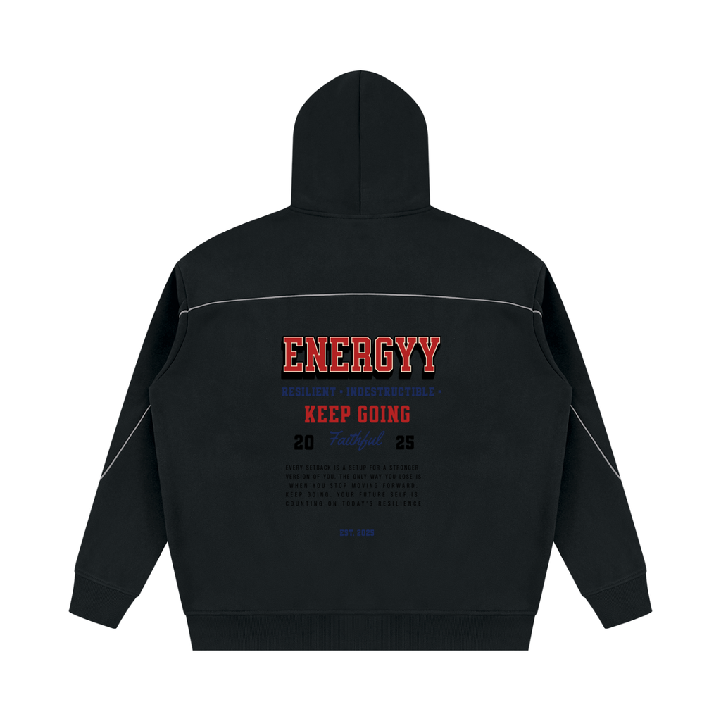 25’ Oversized Piping Fleece Hoodie