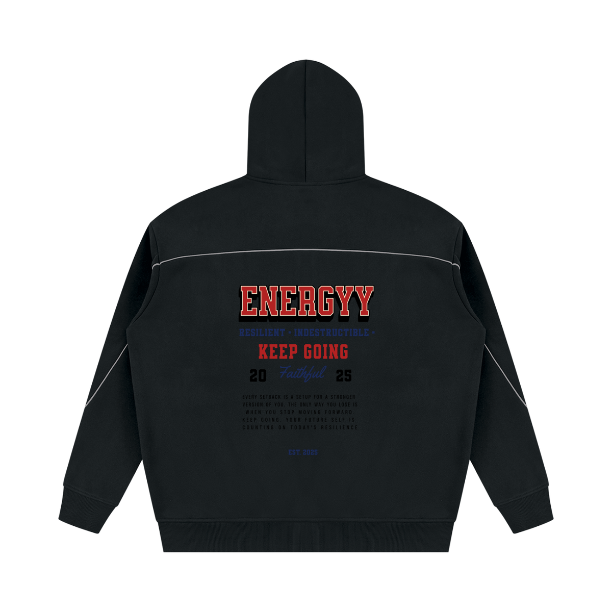 25’ Oversized Piping Fleece Hoodie