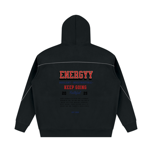 25’ Oversized Piping Fleece Hoodie