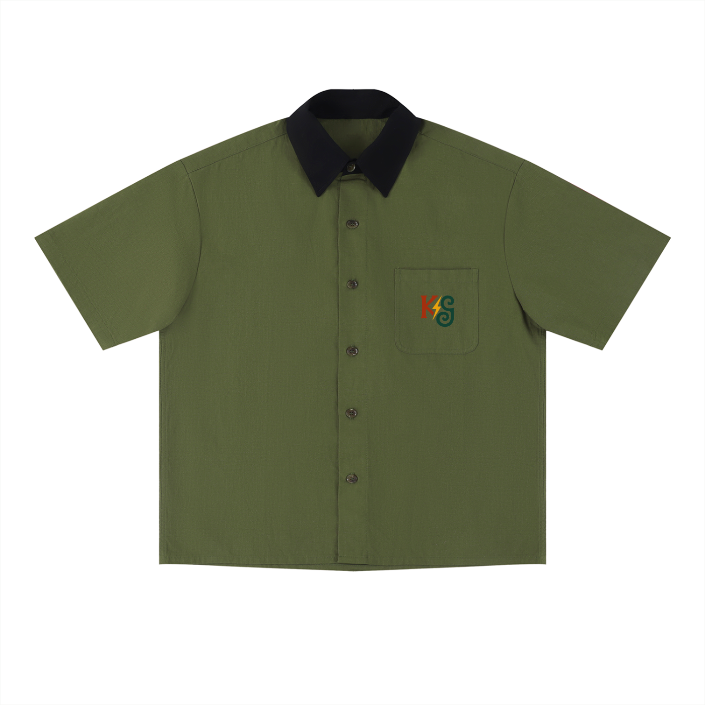 Unisex Color Block Short Sleeve Shirt