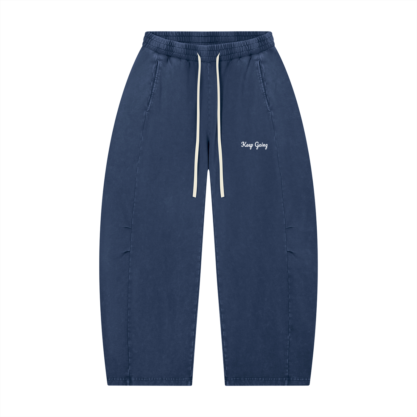 Unisex Mineral Wash Barrel Leg Pants