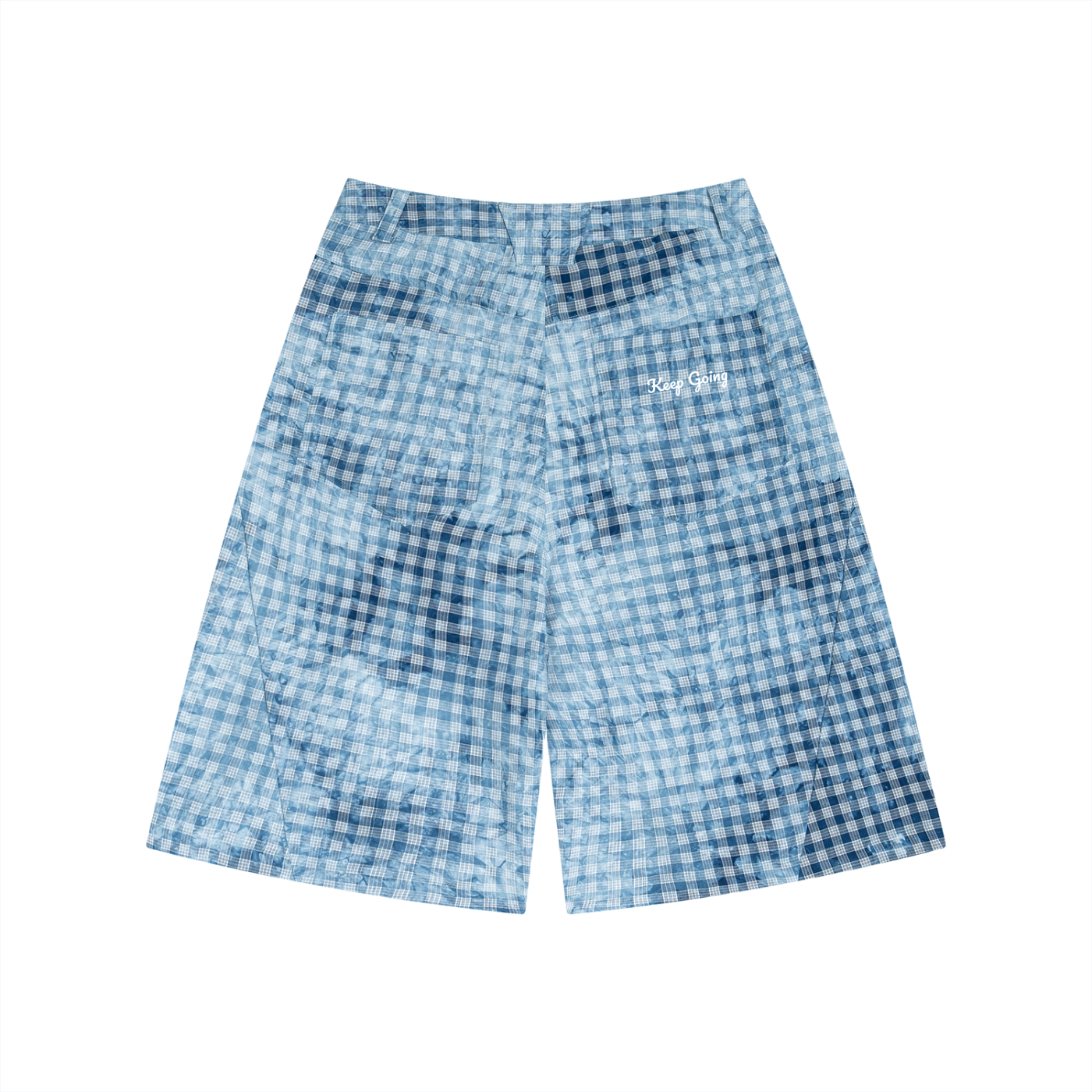 Unisex Vintage Wash Plaid Shorts
