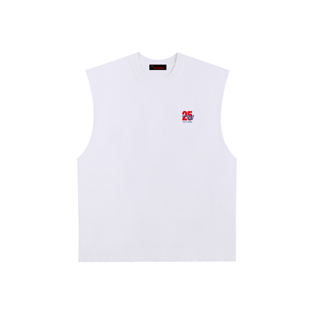 Raw Edge Cotton Tank Top