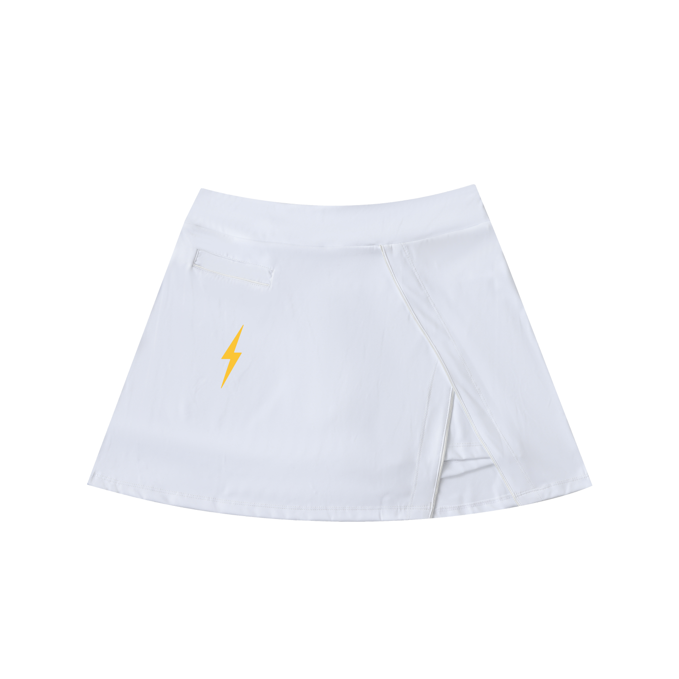 High-Waist Pocketed A-Line Skirt