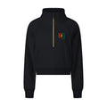 Cropped Half-Zip Sweatshirt