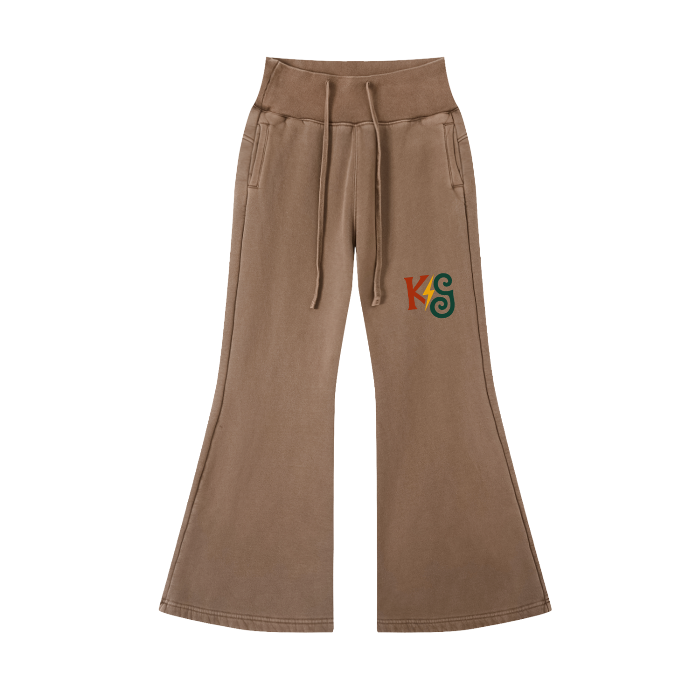 Vintage Washed Flared Fleece Pants