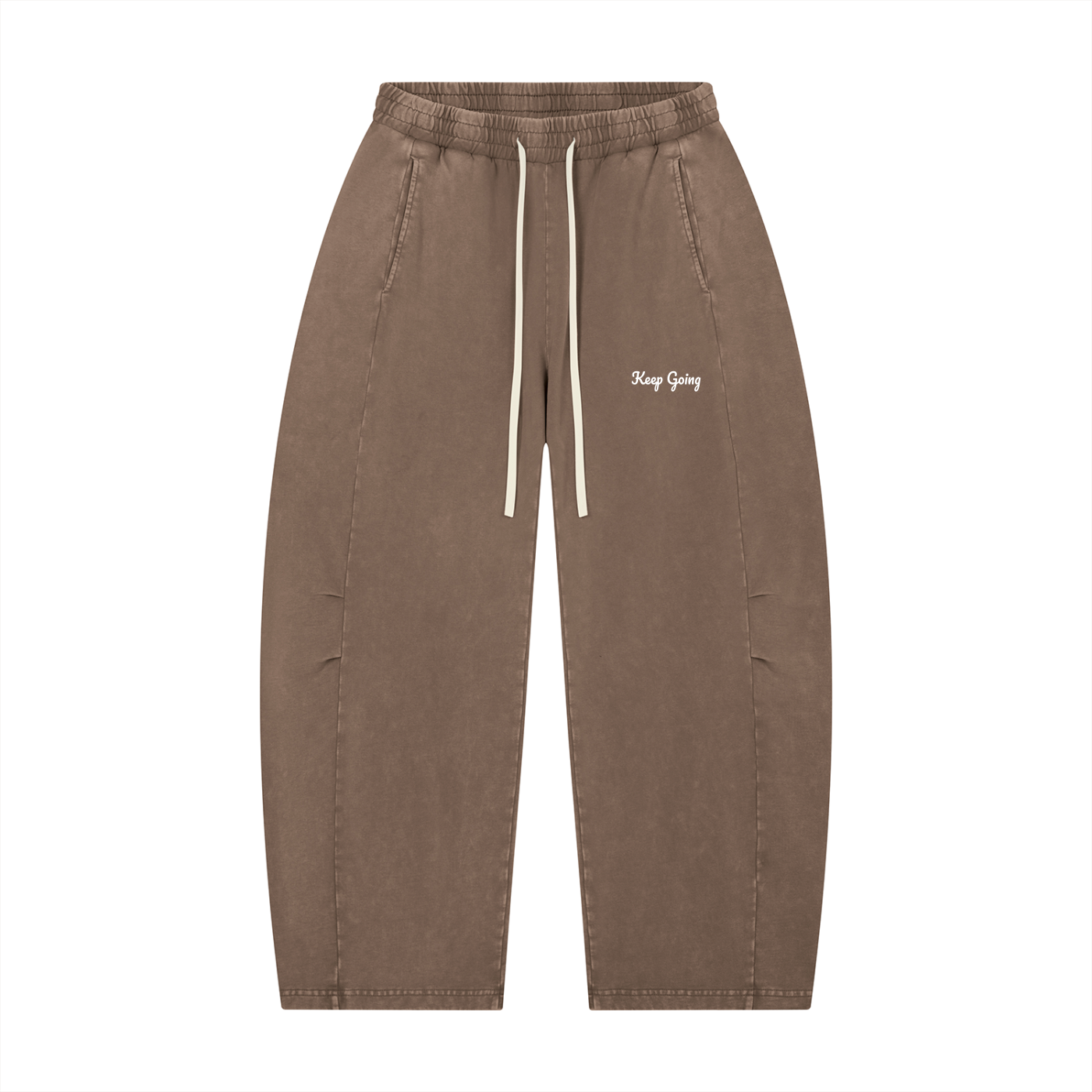 Unisex Mineral Wash Barrel Leg Pants