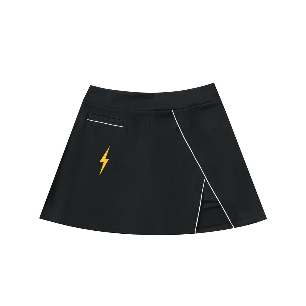 High-Waist Pocketed A-Line Skirt