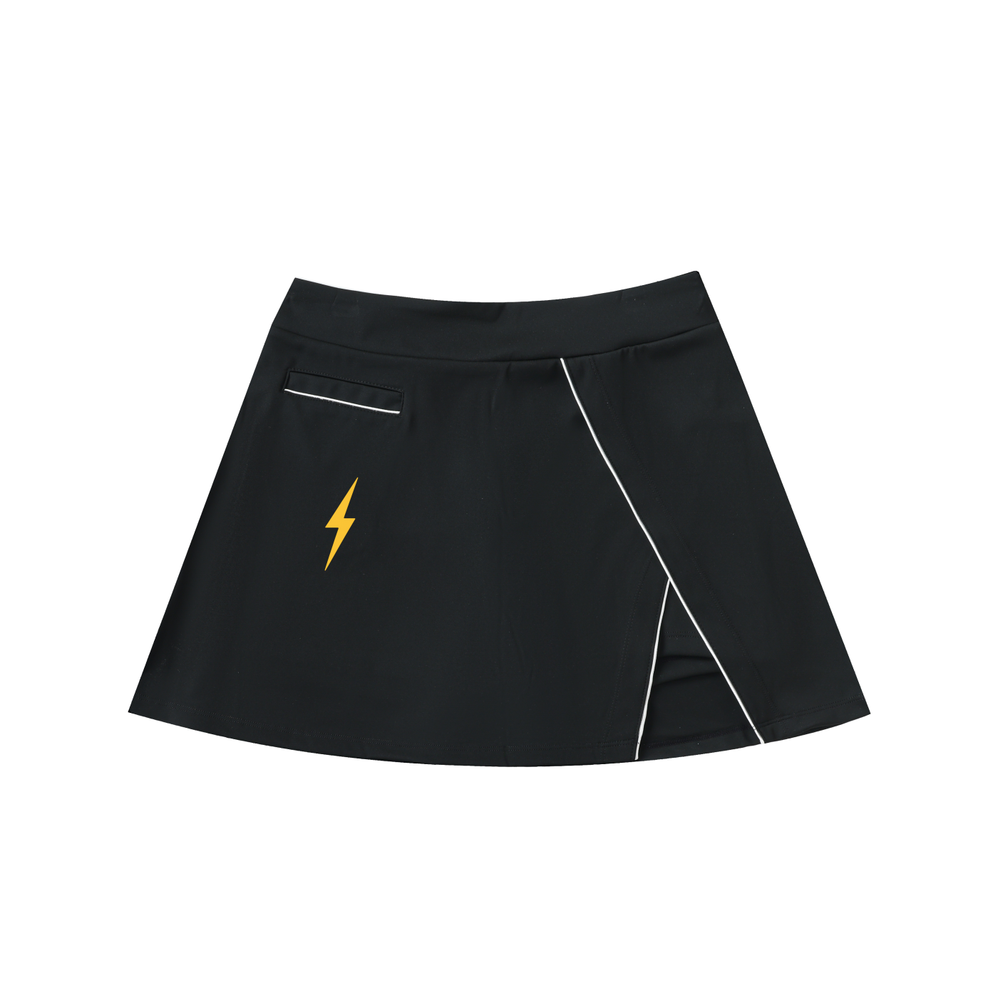 High-Waist Pocketed A-Line Skirt