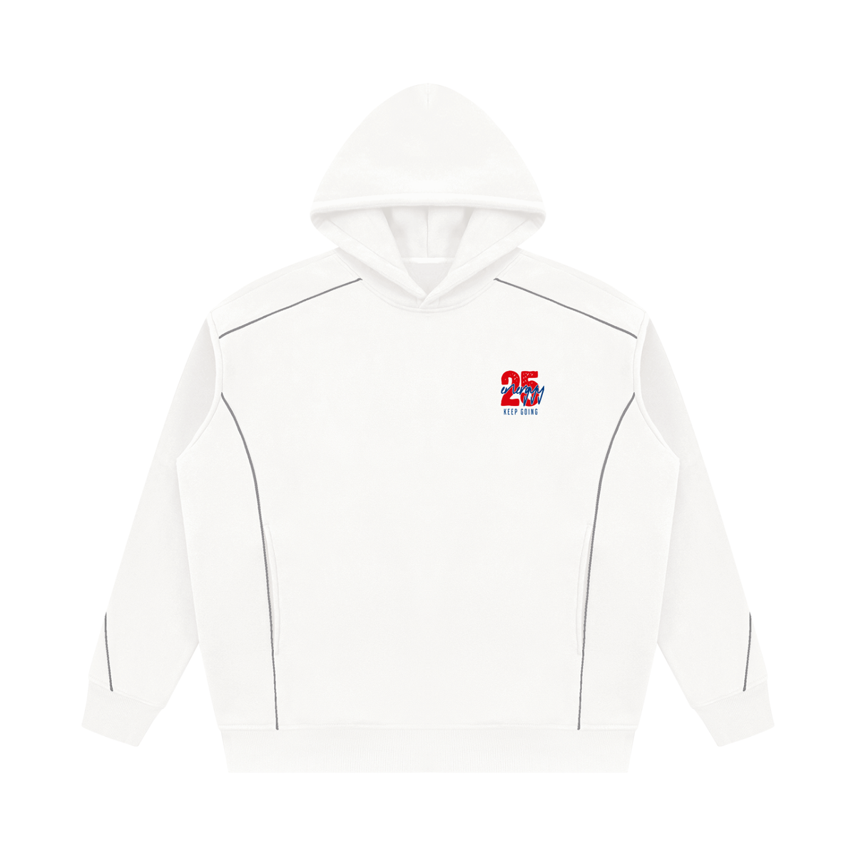 25’ Oversized Piping Fleece Hoodie