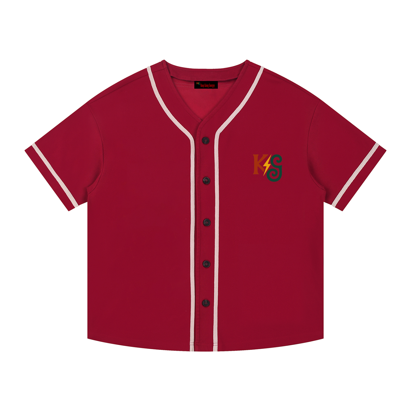 Contrast Piped Button-Up Jersey