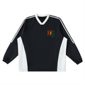 Color-Block V-Neck Long-Sleeve T-Shirt