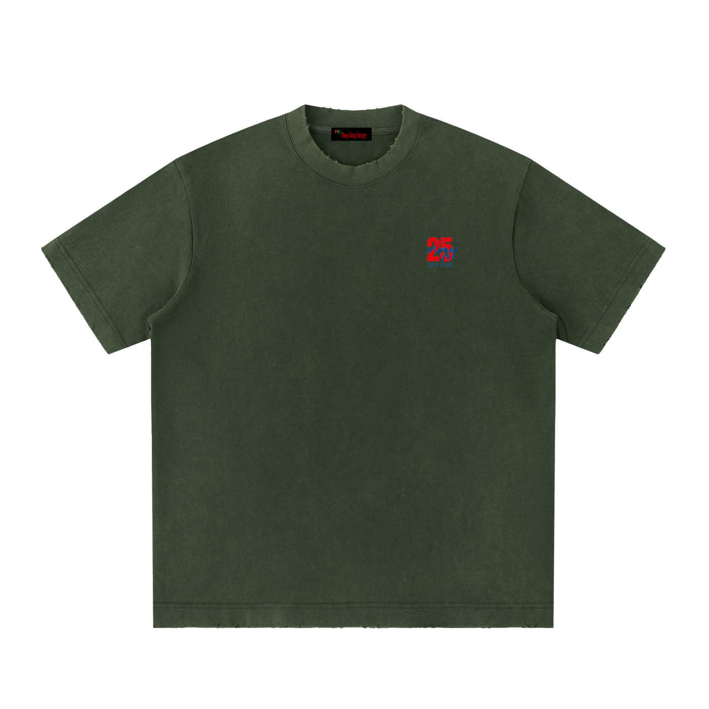 Heavyweight Vintage Washed Frayed T-Shirt