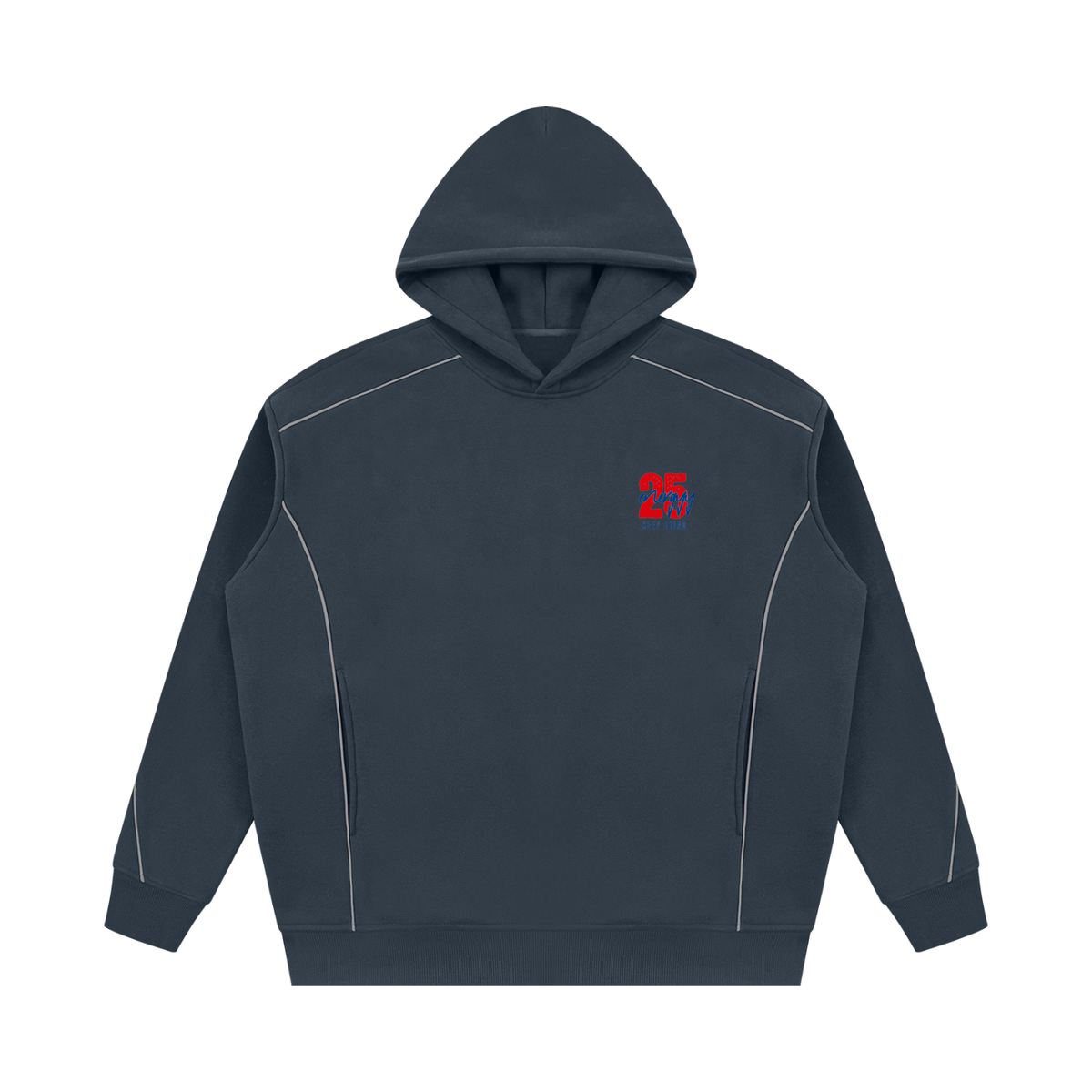 25’ Oversized Piping Fleece Hoodie