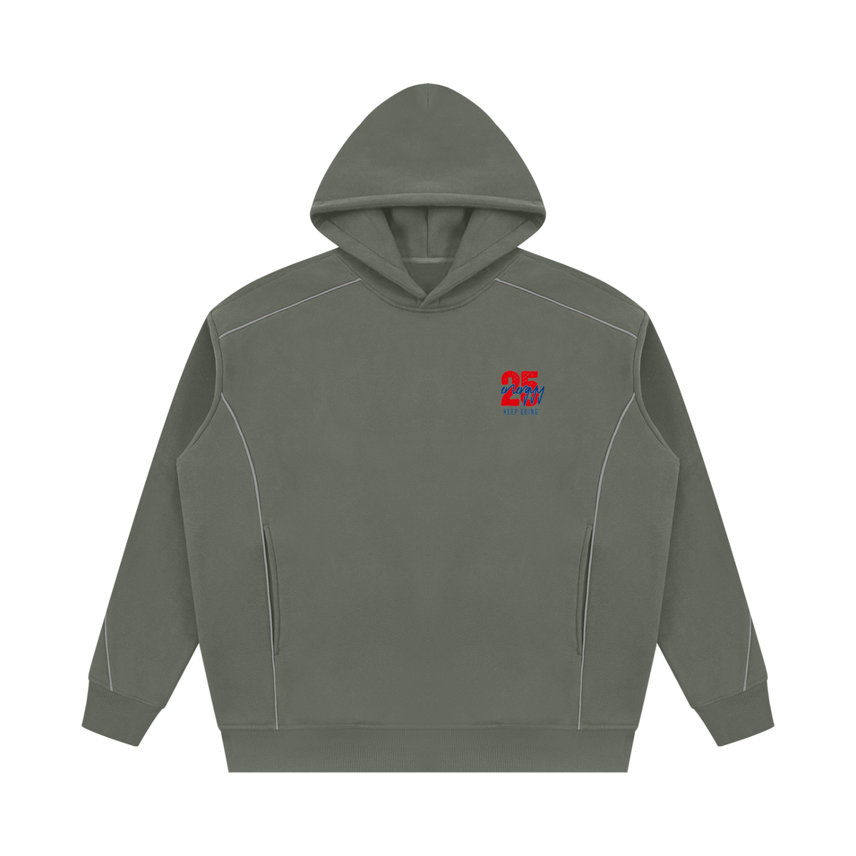 25’ Oversized Piping Fleece Hoodie