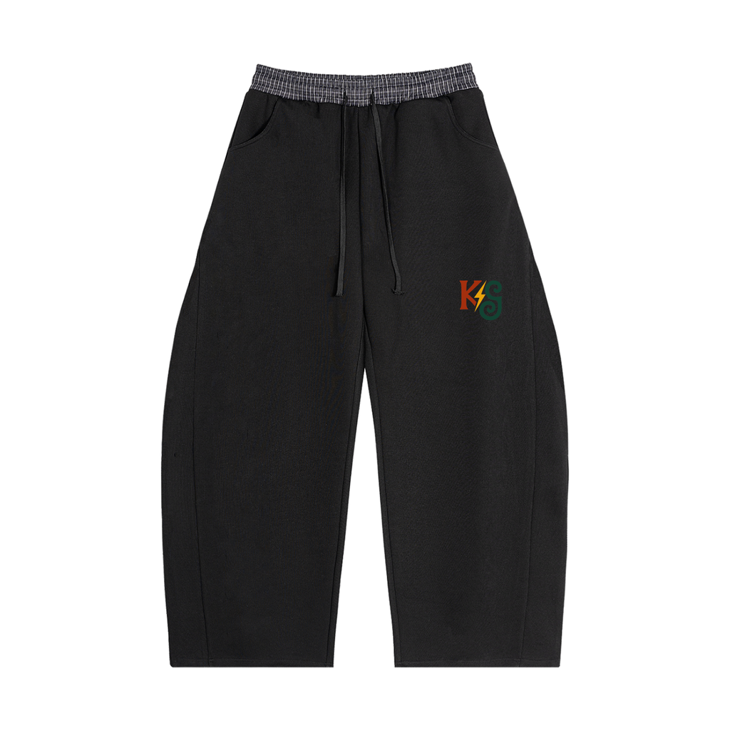 Plaid Waistband Barrel Sweatpants