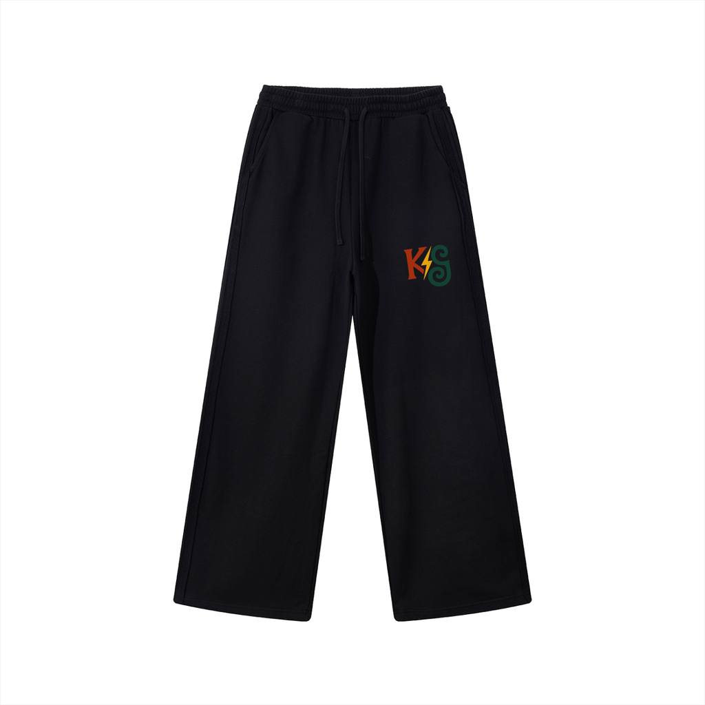 Contrast Tape Straight-Leg Sweatpants