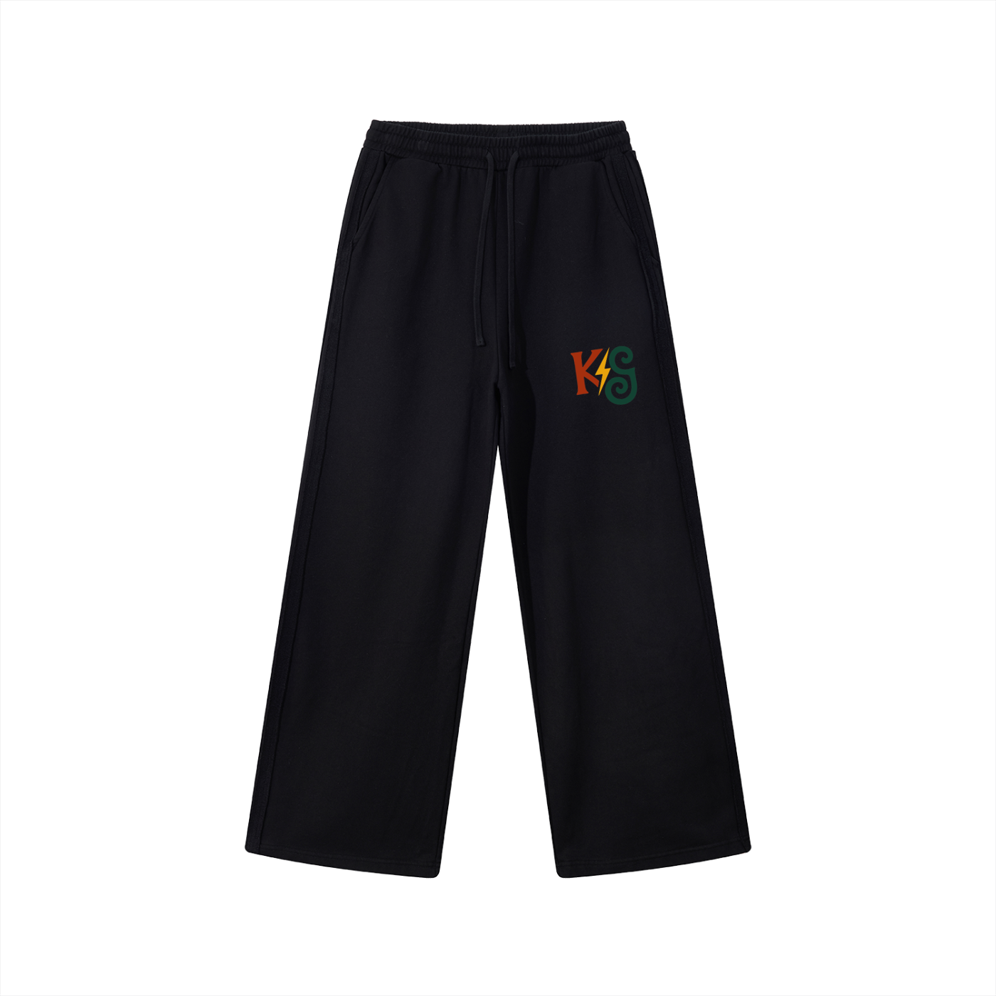 Contrast Tape Straight-Leg Sweatpants