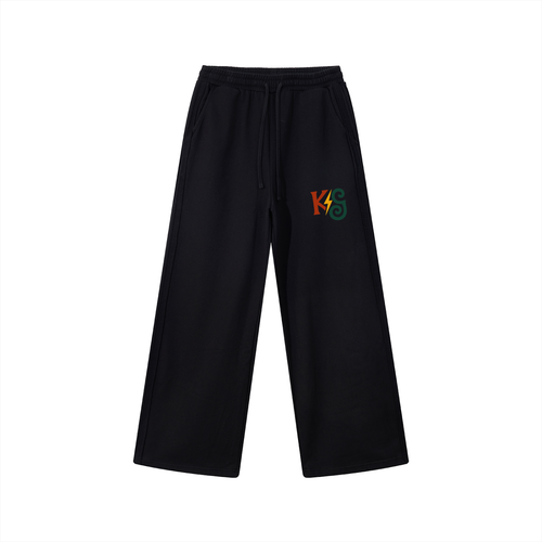 Contrast Tape Straight-Leg Sweatpants