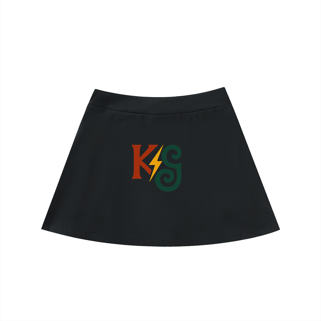High-Waist Pocketed A-Line Skirt