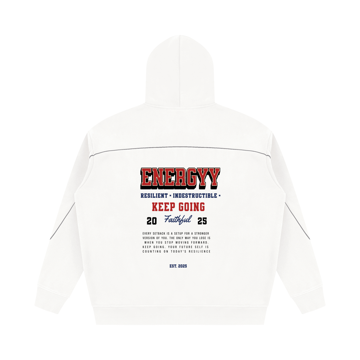 25’ Oversized Piping Fleece Hoodie