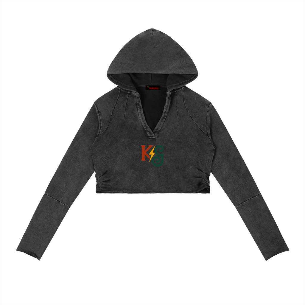Vintage Washed Raw Edge Hoodie