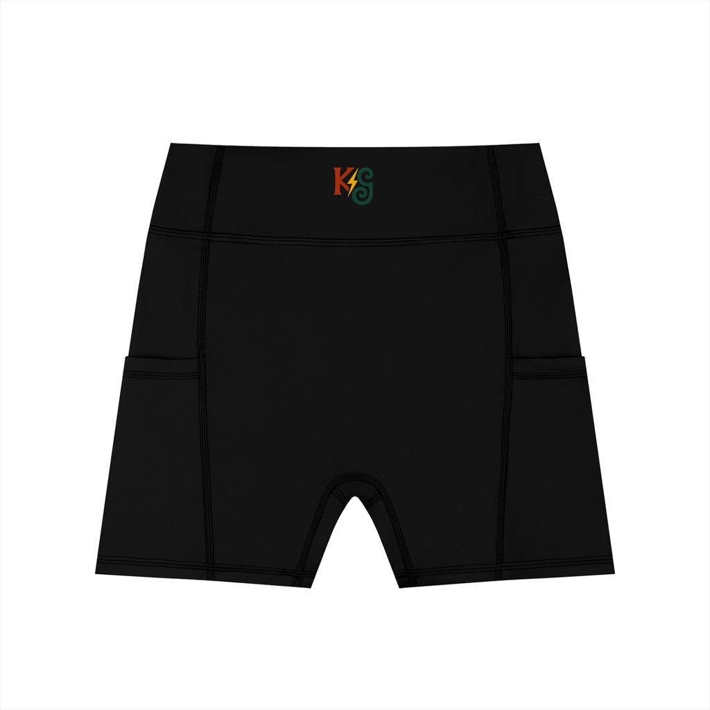 Women's High-Waisted Pocket Biker Shorts