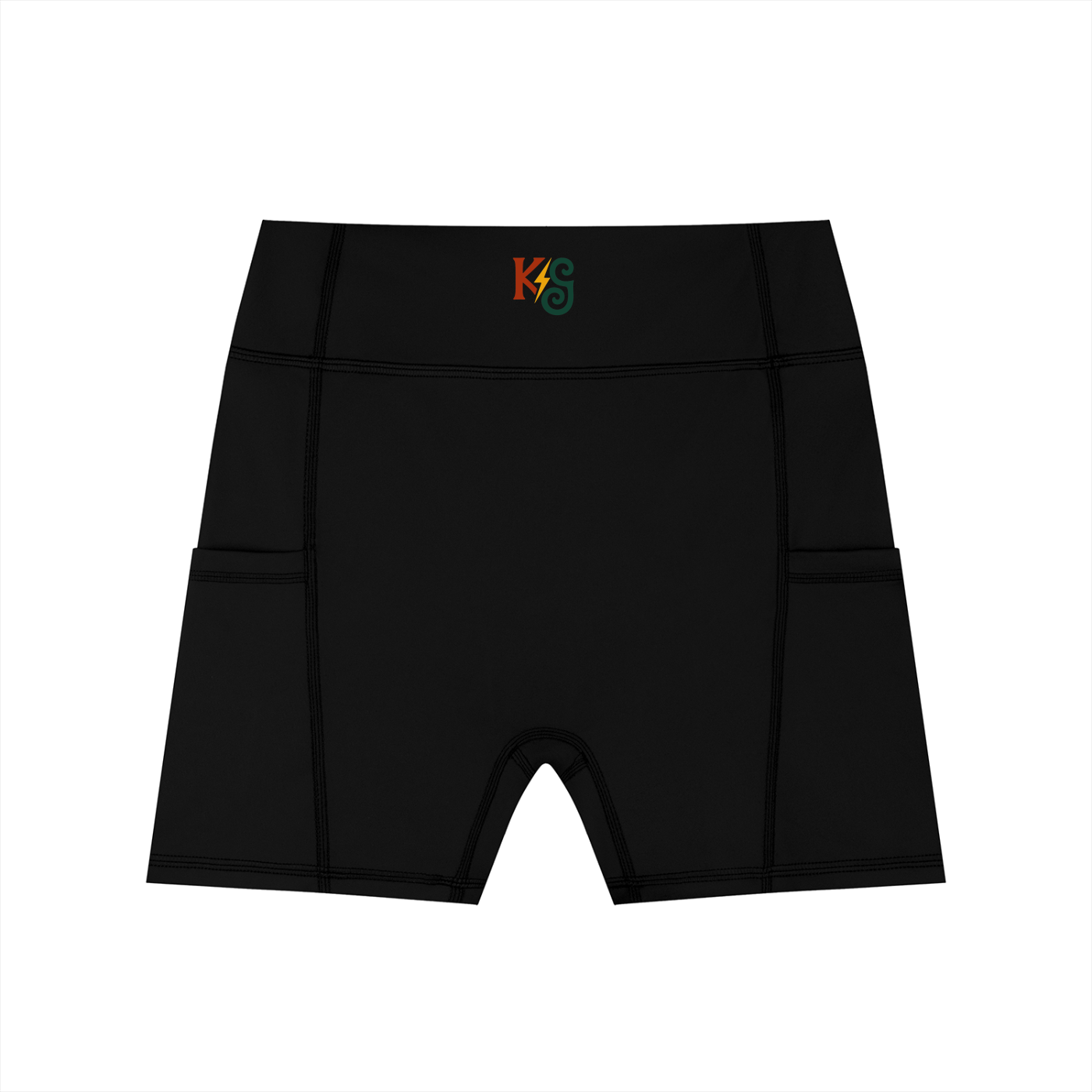 Women's High-Waisted Pocket Biker Shorts