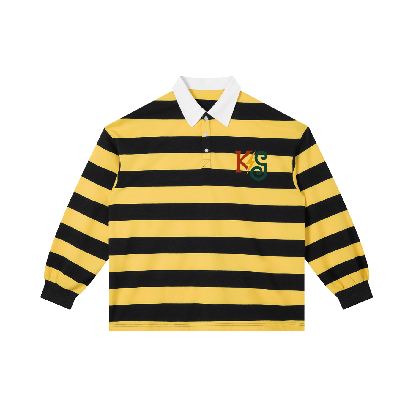 Color Block Stripe Polo Shirt