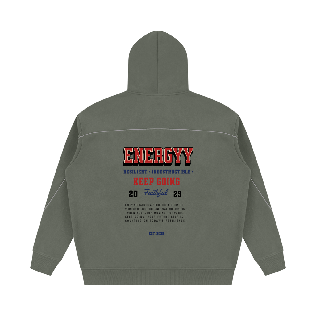 25’ Oversized Piping Fleece Hoodie
