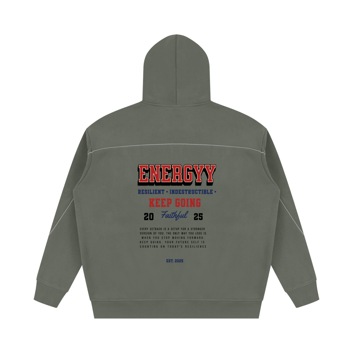 25’ Oversized Piping Fleece Hoodie
