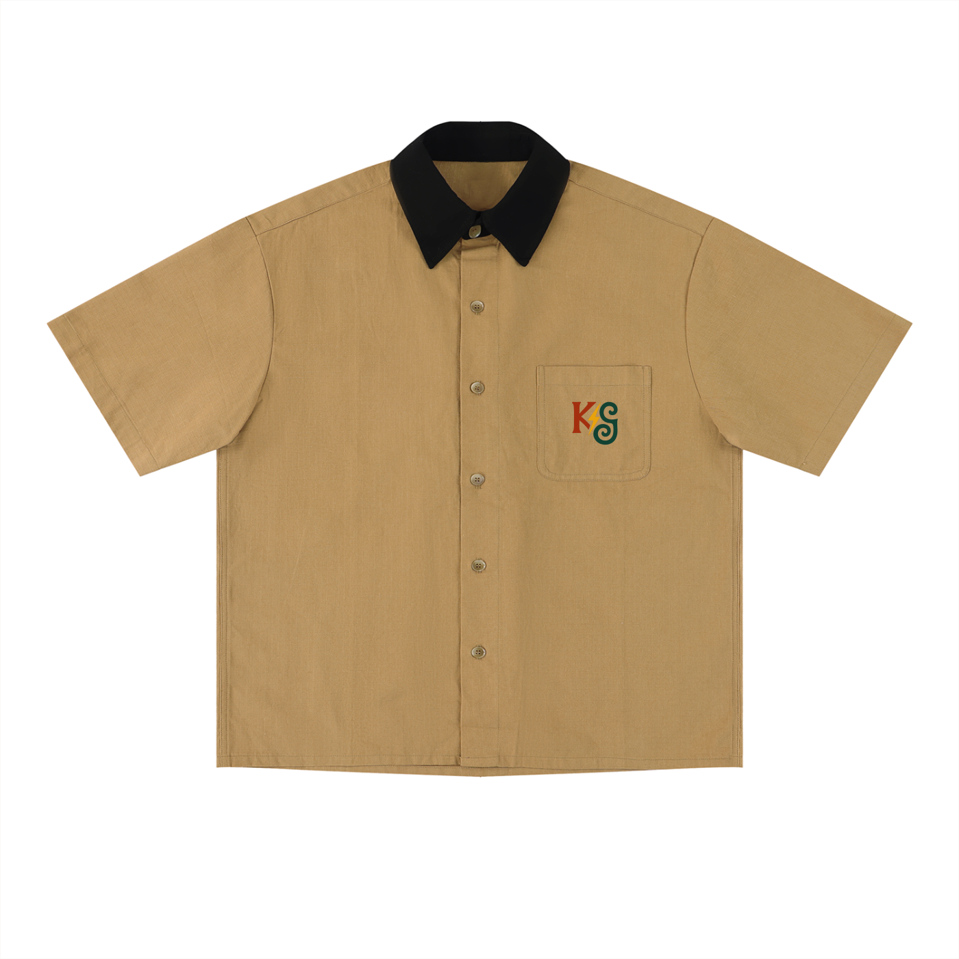 Unisex Color Block Short Sleeve Shirt