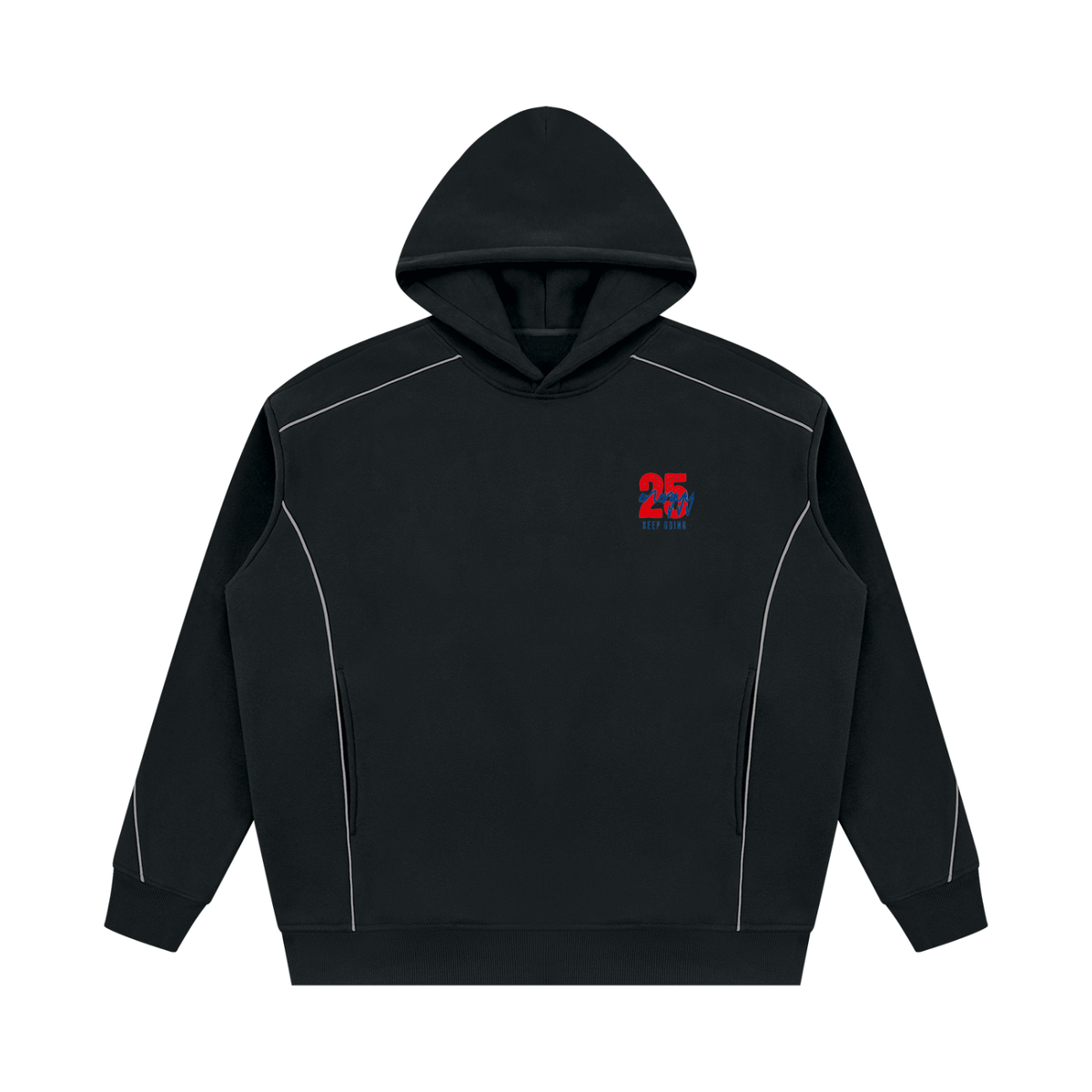 25’ Oversized Piping Fleece Hoodie