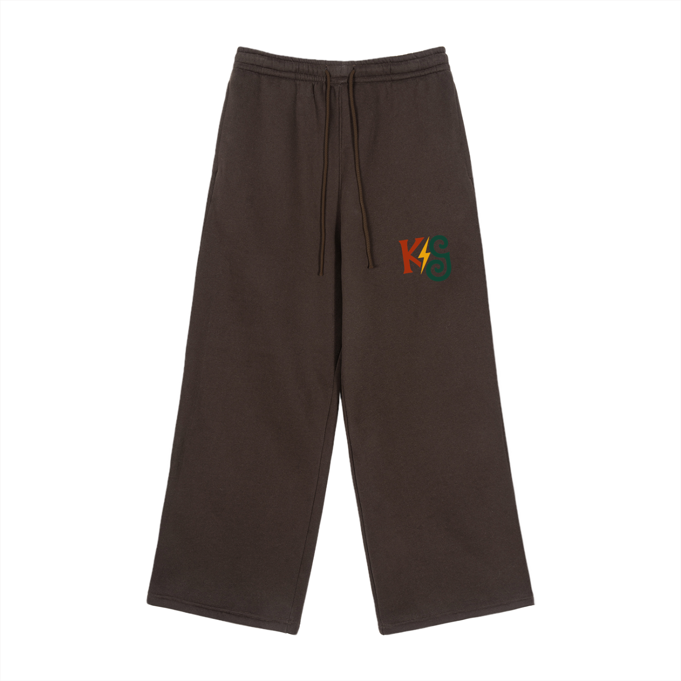 Fleece Drawstring Straight-Leg Sweatpants