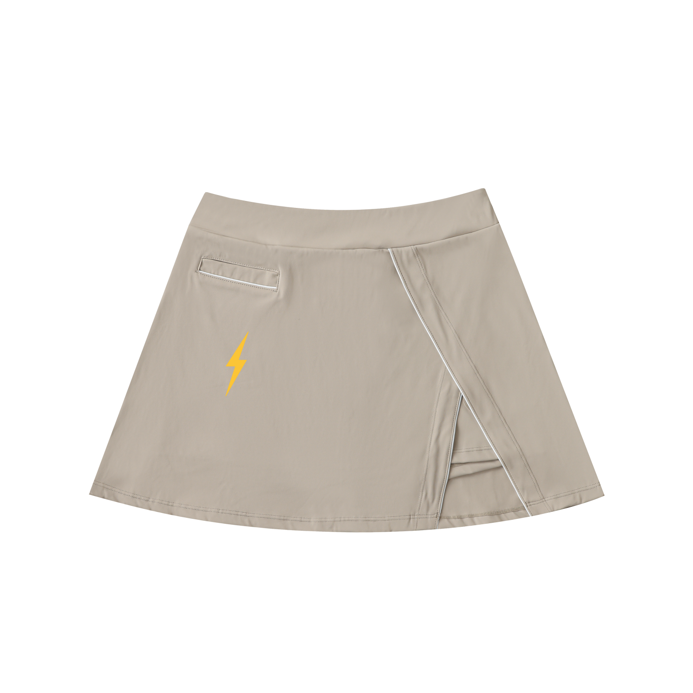 High-Waist Pocketed A-Line Skirt