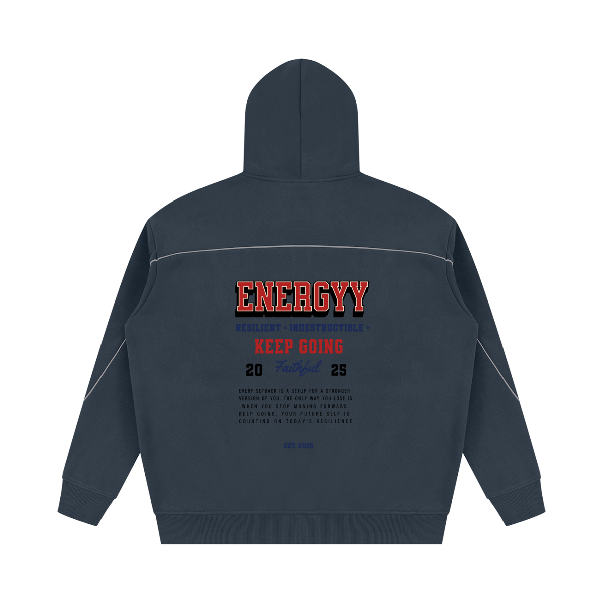 25’ Oversized Piping Fleece Hoodie