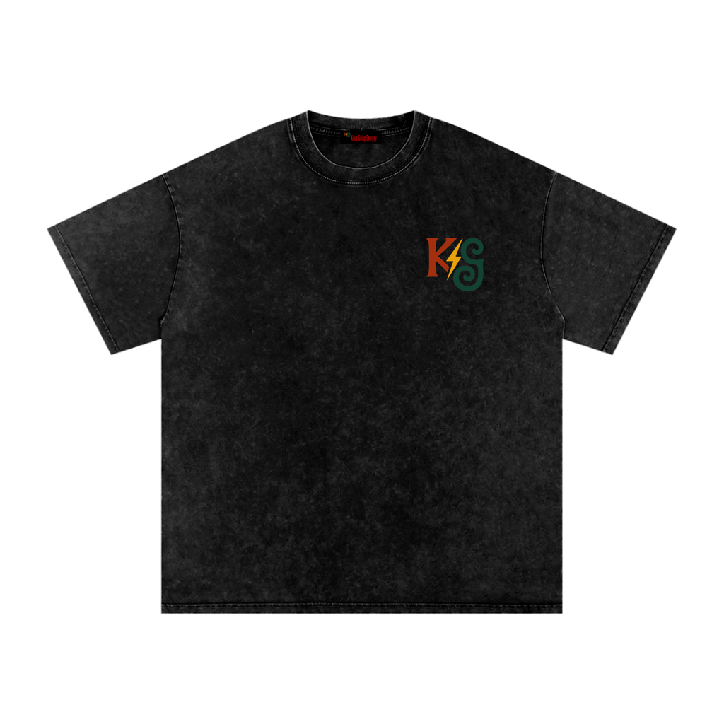 Snow Washed Oversized Cotton T-Shirt