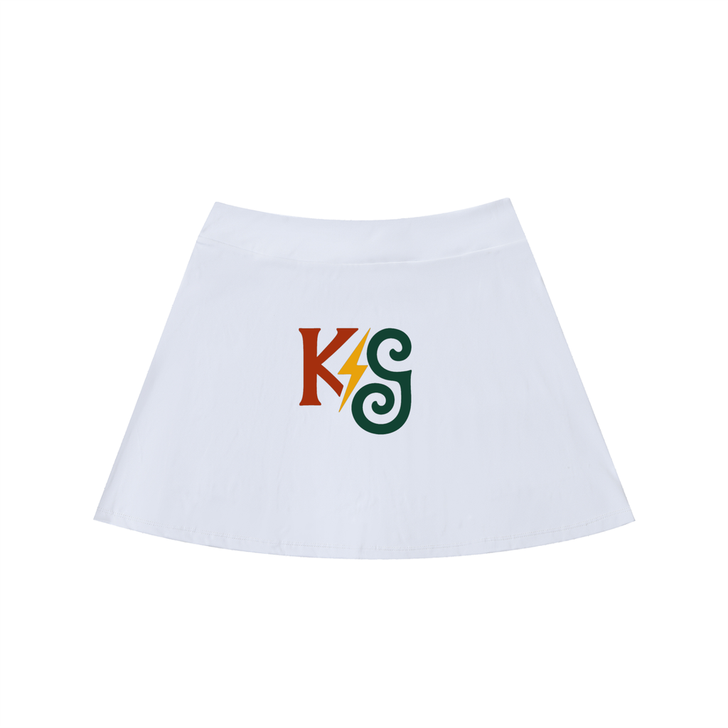 High-Waist Pocketed A-Line Skirt