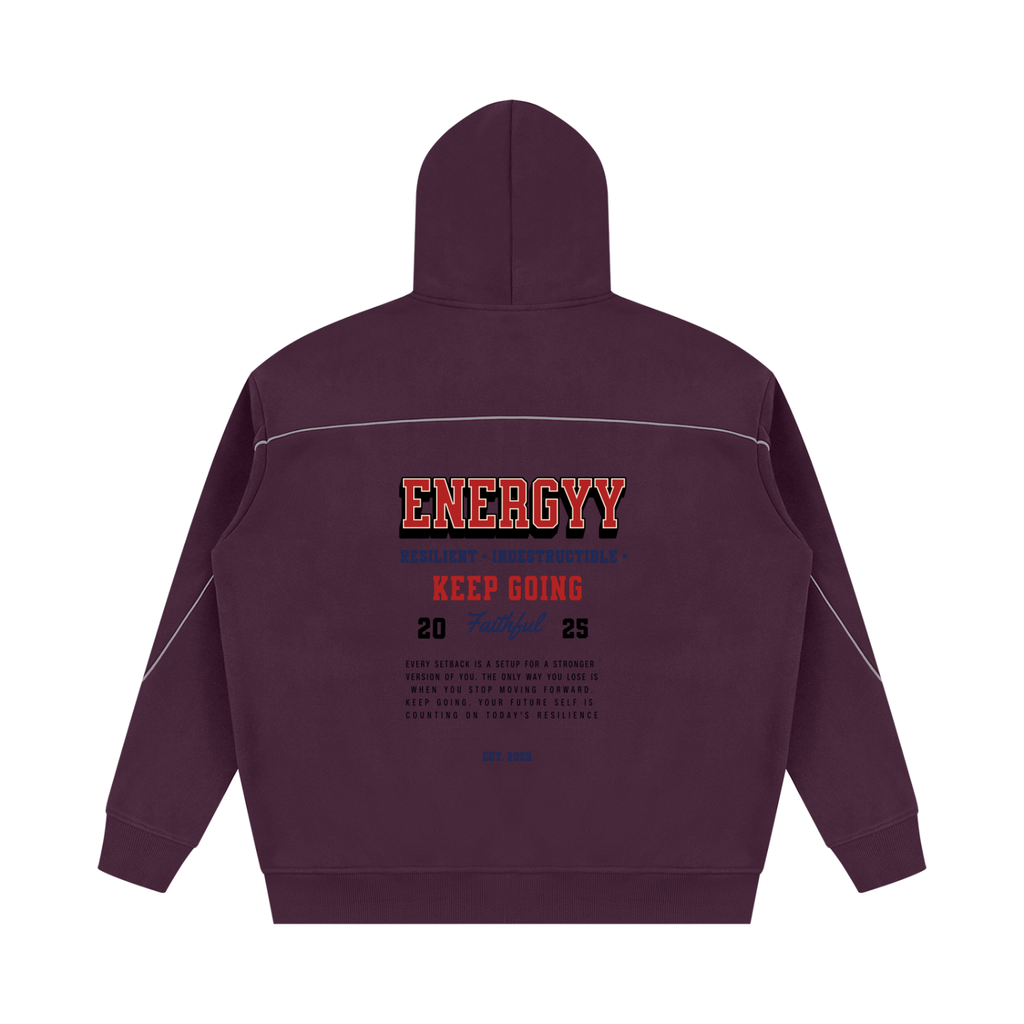 25’ Oversized Piping Fleece Hoodie