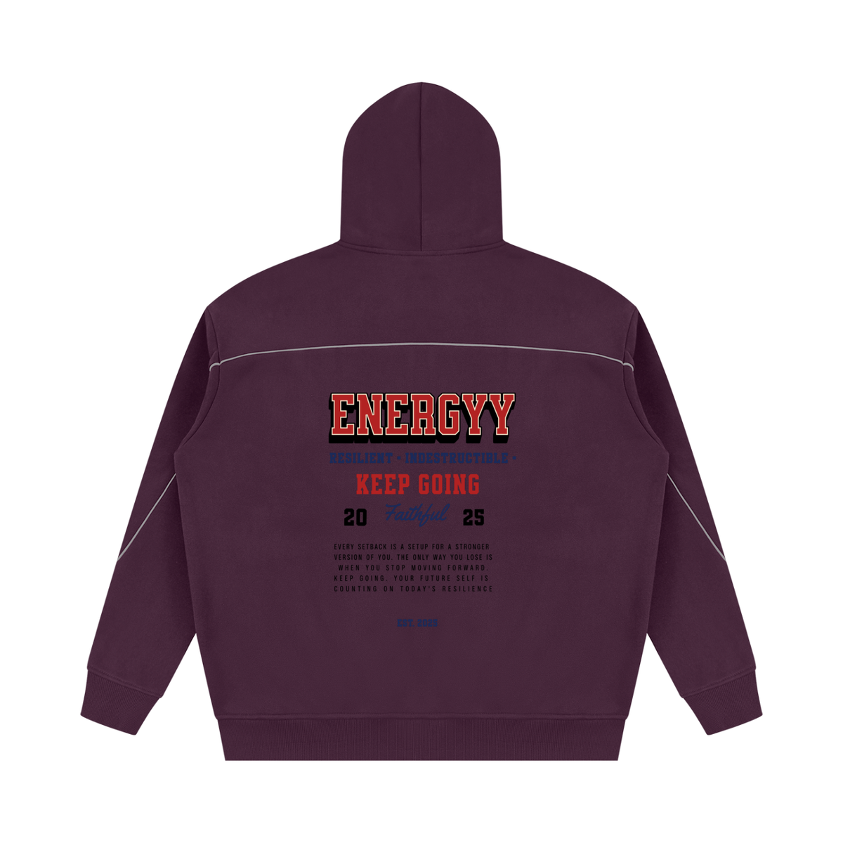 25’ Oversized Piping Fleece Hoodie